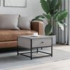 vidaXL Coffee Table Gray Sonoma Engineered Wood 20.1 x 20.1 x 15.7 in