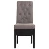 vidaXL Dining Chair Set of 6 Taupe Fabric, Rubber wood Standard size