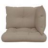 vidaXL Pallet Cushions 3 pcs Taupe Fabric