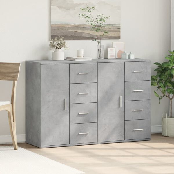 vidaXL Sideboard Concrete Grey Manufactured Wood Medium Sideboard