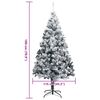 vidaXL Artificial Christmas Tree White 70.9" PVC and Steel and Plastic