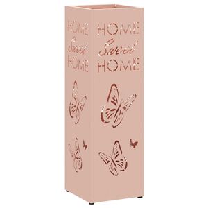 vidaXL Umbrella Stand Pink 15.5 x 15.5 x 49 cm Metal