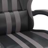 vidaXL Gaming Chair Black and Grey Faux Leather