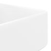 vidaXL Ceramic Bathroom Sink Basin with Faucet Hole White Square