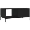 vidaXL Coffee Table Black Engineered wood and metal Medium Coffee Table