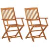 vidaXL 3 Piece Folding Patio Dining Set Solid Acacia Wood (313595+313601)