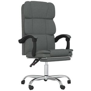 vidaXL Reclining Office Chair Dark Gray