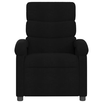 Front view of black recliner