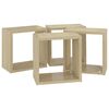 vidaXL Cube Shelf Set of 4 Sonoma Oak Engineered Wood Small Cube Shelf