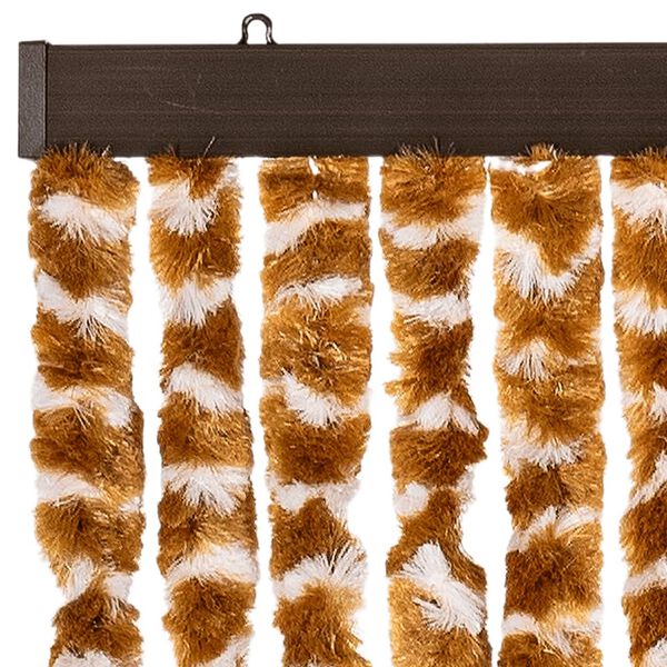 vidaXL Fly Curtain Ochre and White 39.4x90.6" Chenille