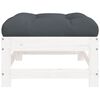 vidaXL Garden Footstool White, Anthracite