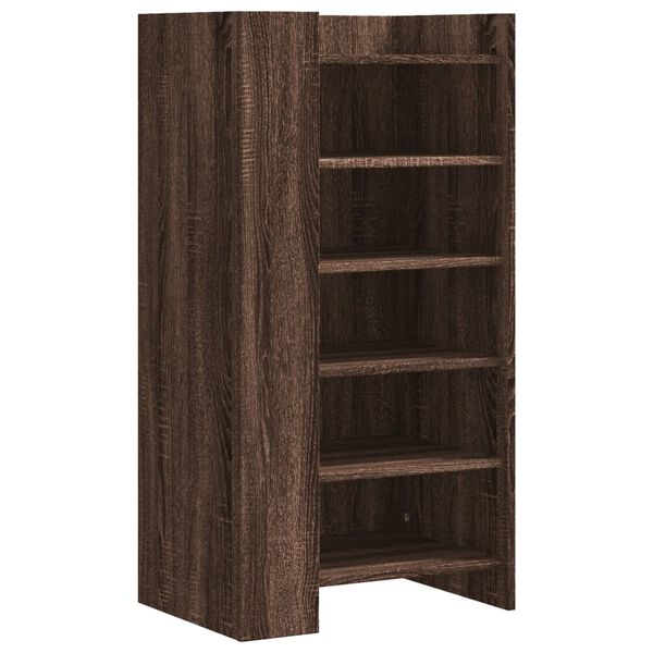 vidaXL Shoe Cabinet Brown Oak Engineered Wood Medium Shoe Cabinet