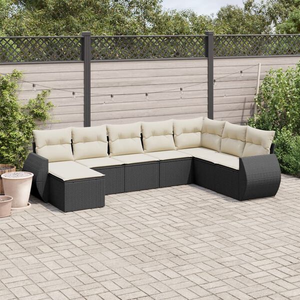 vidaXL Garden Sofa Set Black
