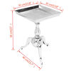 vidaXL Side Table Silver Aluminum Small Durable Side Table Square