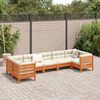 vidaXL Garden Sofa Set Wax brown, Cream