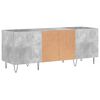 vidaXL Record Cabinet Concrete Grey Engineered Wood and Iron Medium