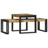 vidaXL Coffee Table 2 pcs Brown 48 x 40 x 40 cm solid mango wood