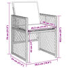 vidaXL Garden Chair Mix Beige, Light Grey PE Rattan, Powder-Coated Steel