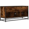 vidaXL TV Cabinet Smoked oak Engineered wood and metal 39.4x13.8x19.7 in