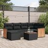 vidaXL Garden Sofa Set Black
