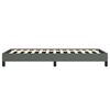 vidaXL Bed Frame Dark Gray Polyester, Plywood, Engineered Wood Twin XL