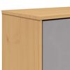 vidaXL Shoe Cabinet Gray and brown Solid pine wood, engineered wood Medium