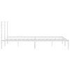 vidaXL Bed Frame White Powder-Coated Steel 78.7 x 78.7 in Bed Frame