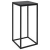 vidaXL Side Table Set of 2 Black Steel, Engineered wood Durable