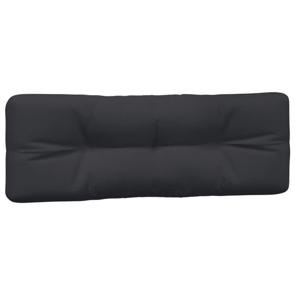 vidaXL Pallet Cushion Black 100% polyester