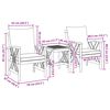 vidaXL Garden Sofa Set 3 pcs Oil Natural Solid Acacia Wood