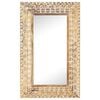 vidaXL Mirror Natural wood Solid mango wood 31.5 x 19.7 in