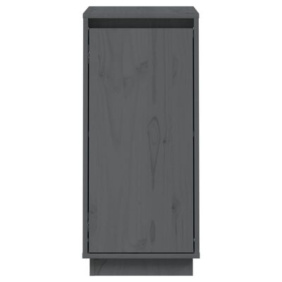 vidaXL Sideboard Gray 12.4"x13.4"x29.5" Solid Wood Pine