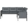 vidaXL Garden Corner Sofa Anthracite