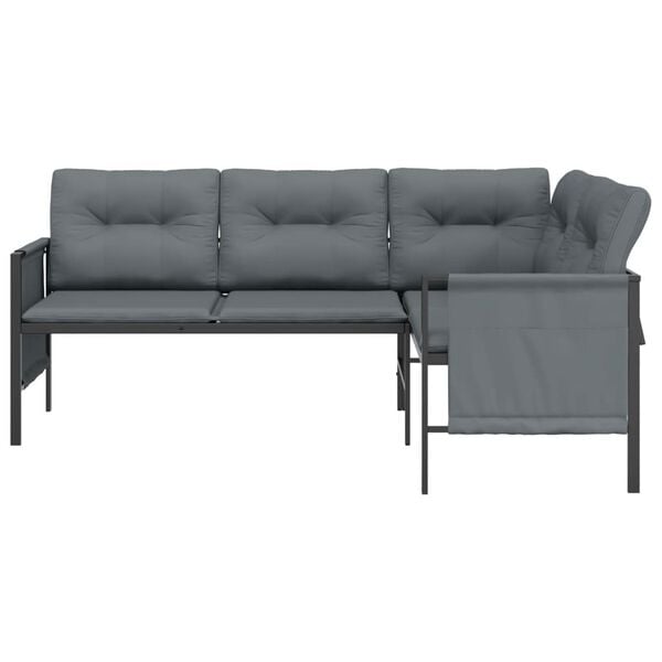 vidaXL Garden Corner Sofa Anthracite