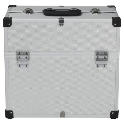 vidaXL Tool Case 15"x8.9"x13.4" Silver Aluminum