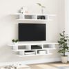 vidaXL TV Wall Unit White Engineered Wood Large Floating TV Wall Unit