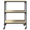 vidaXL Kitchen Trolley Sonoma Oak 23.6"x16.1"x29.9" Engineered Wood
