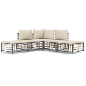 vidaXL Garden Lounge Set Anthracite