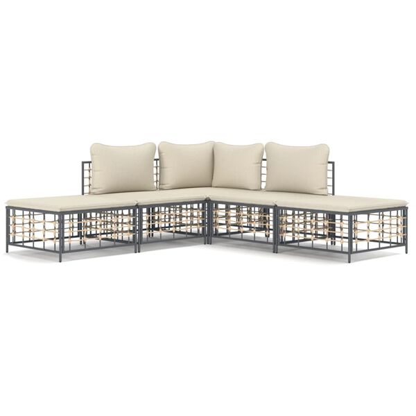 vidaXL Garden Lounge Set Anthracite