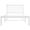 vidaXL Bed Frame White Steel Twin Bed Frame Rectangular Durable