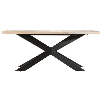 vidaXL Dining Table 70.9"x35.4"x29.9" Solid Bleached Mango Wood