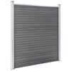 vidaXL WPC Fence Set 2 Square + 1 Slanted 175.6"x73.2" Gray