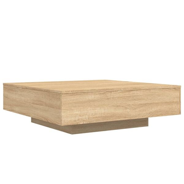 vidaXL Coffee Table Sonoma Oak Engineered Wood 39.4x39.4x12.2 in