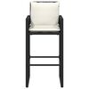 vidaXL Garden Bar Stool Black, Cream White