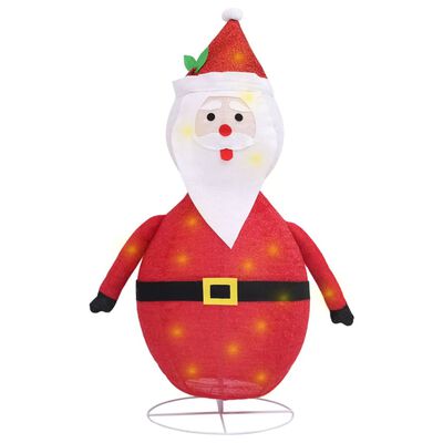 vidaXL Decorative Christmas Santa Claus Figure LED Luxury Fabric 47.2"
