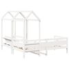 vidaXL Day Bed And Bench Set White Solid Pine Wood