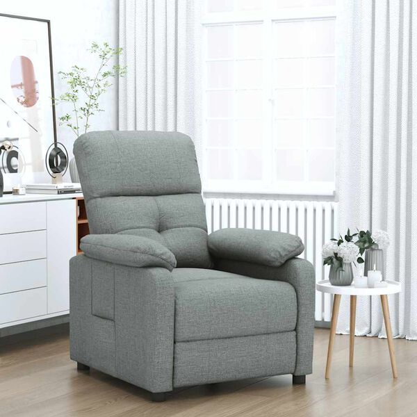 vidaXL Recliner Dark Gray Fabric