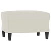 vidaXL 3-Seater Sofa with Footstool Cream 70.9" Velvet