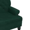 vidaXL Bench Dark Green Velvet, Plywood, Solid Rubber Wood, Foam Compact