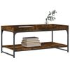 vidaXL Coffee Table Smoked Oak Engineered wood, Iron Medium Coffee Table